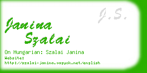 janina szalai business card